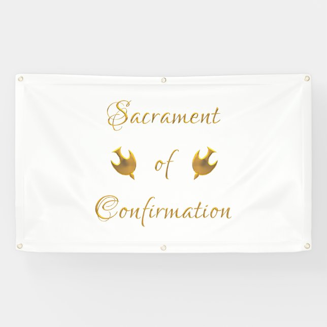 Das goldene Sakrament der Bestätigung und der Heil Banner (Horizontal)