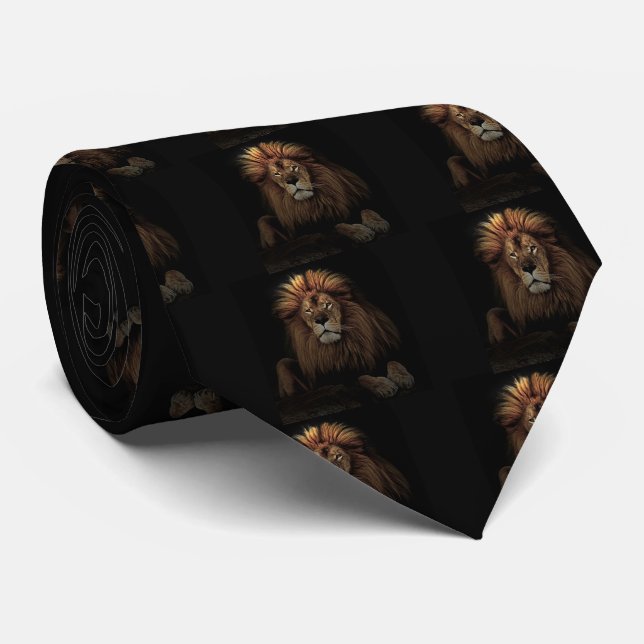 Das goldene, stolze Lion Africa Krawatte (Gerollt)
