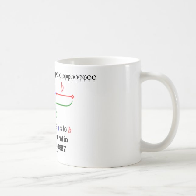 Das goldene Verhältnis (Mathematik 1,6180339887) Kaffeetasse (Rechts)