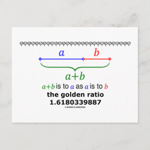 Das Goldene Verhältnis (Mathematik 1.6180339887) Postkarte