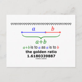 Das Goldene Verhältnis (Mathematik 1.6180339887) Postkarte