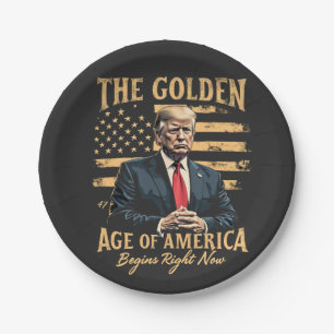 Das goldene Zeitalter Amerikas beginnt jetzt Pappteller