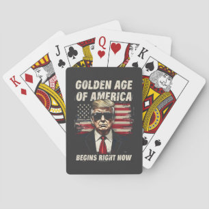 Das goldene Zeitalter Amerikas hat jetzt begonnen Spielkarten