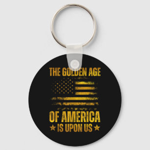 Das goldene Zeitalter Amerikas steht auf dem sonni Schlüsselanhänger