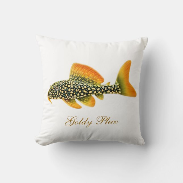Das Goldy Pleco Fisch-Kissen Kissen (Vorderseite)