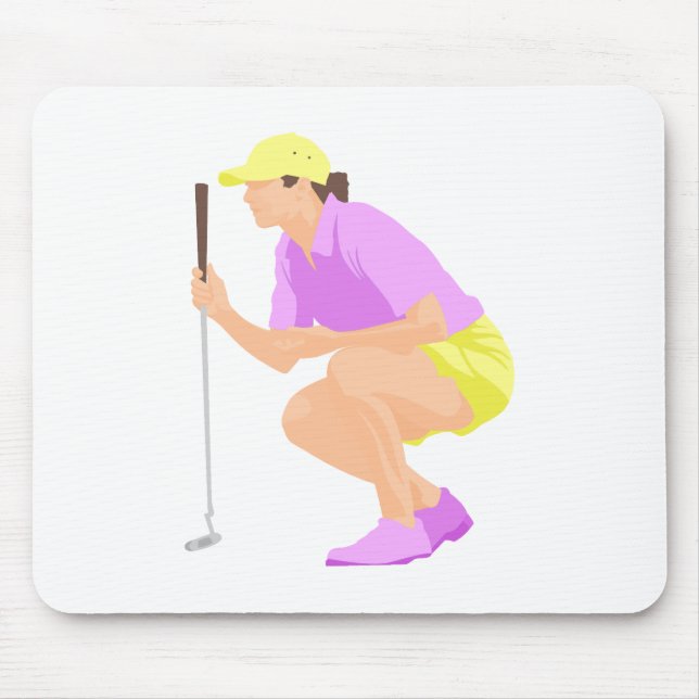 Das Golf der Frauen Mousepad (Vorne)