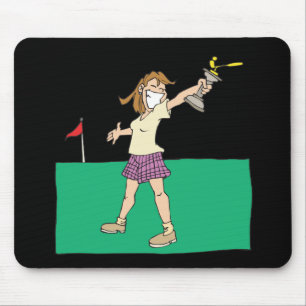 Das Golf-Trophäe der Frauen Mousepad