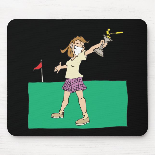 Das Golf-Trophäe der Frauen Mousepad (Vorne)