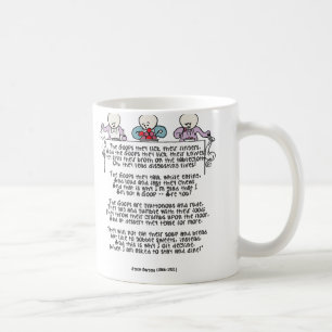 Das Goops lecken sie ihre Finger Kaffeetasse