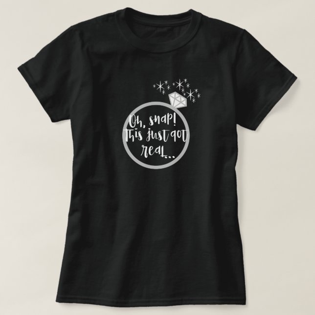 Das Got einfach einen echten Gold Verlobung Ring T-Shirt (Design vorne)