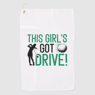 Das Got-Laufwerk dieses Mädchens Golfhandtuch
