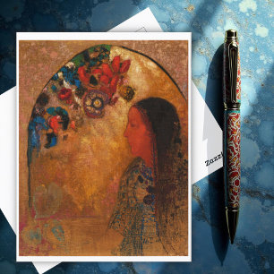 Das gotische Fenster, Odillon Redon Postkarte
