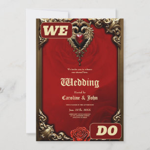 Das gotische Herz von Feuer und Gold. Einladung