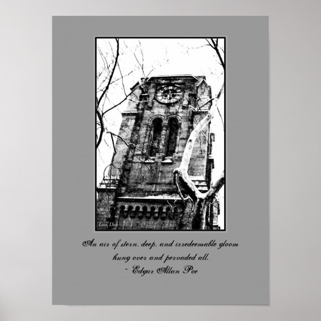 Das gotische Plakat "Der Glockenturm" (Vorne)