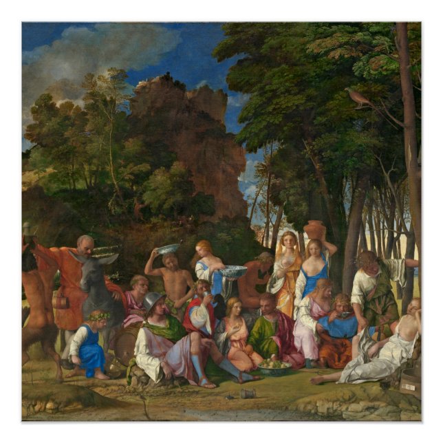 Das Götterfest, 1514-29 (Öl auf Leinwand) Poster (Vorderseite)