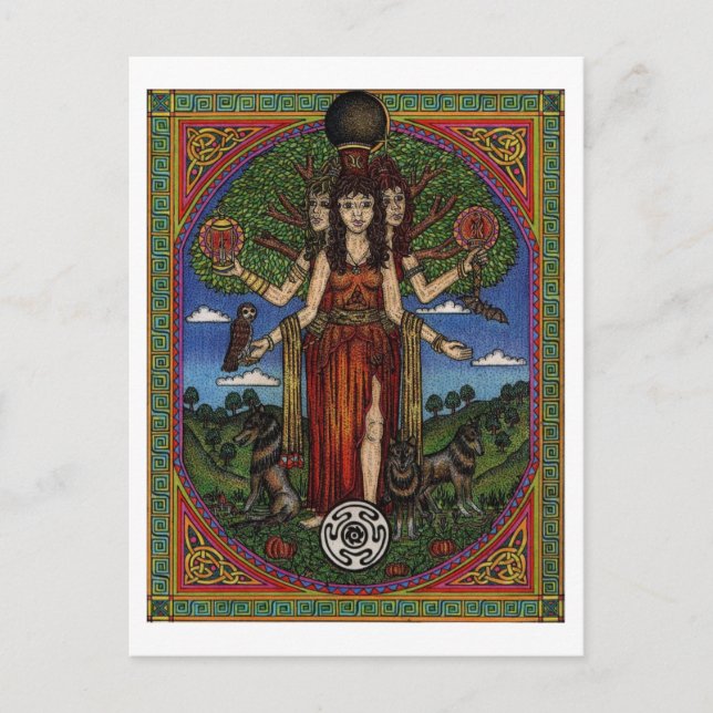 das Göttin hecate (Bild und synbols) 001 t, Postkarte (Vorderseite)