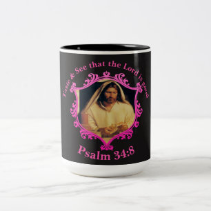Das göttliche Abendmahl: Brotbrechen mit Jesus Zweifarbige Tasse