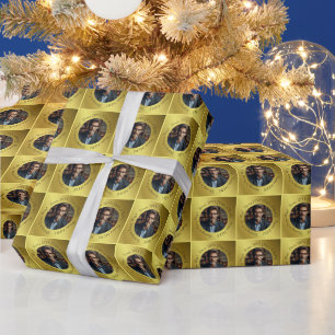 Das göttliche All-Occasion Radiant Lit Gold Foto M Geschenkpapier