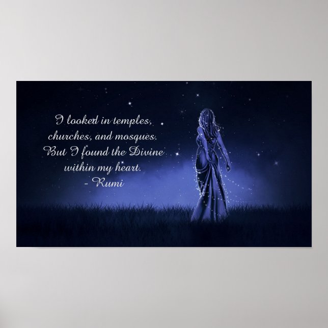 Das Göttliche in meinem geistlichen Zitat Poster (Vorne)