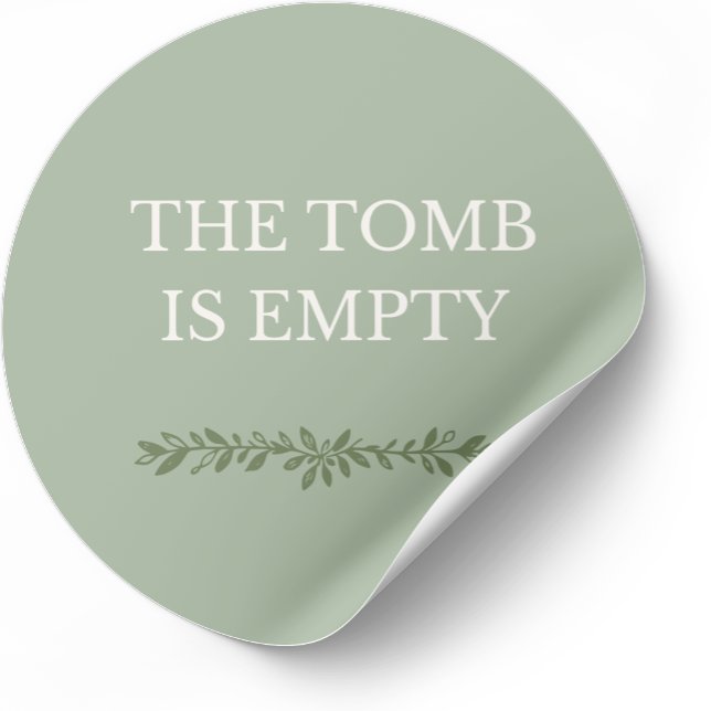 Das Grab ist leer Ostern Aufkleber  (Faith-based Easter sticker inspired by Scripture and resurrection hope.)