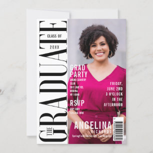 Das Graduate Fun Trendy Magazine deckte das Grad-P Einladung