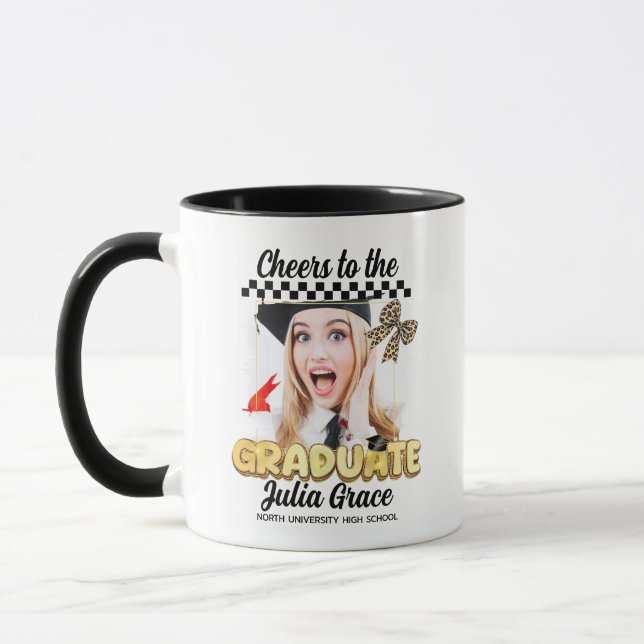 Das Graduate White Custom Foto Tasse (Links)