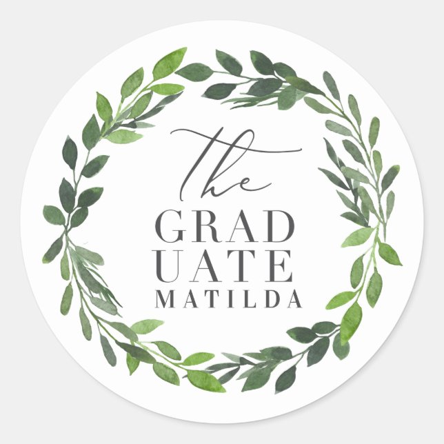 Das Graduiertenskript und der Peelingkranz Runder Aufkleber (Vorderseite)