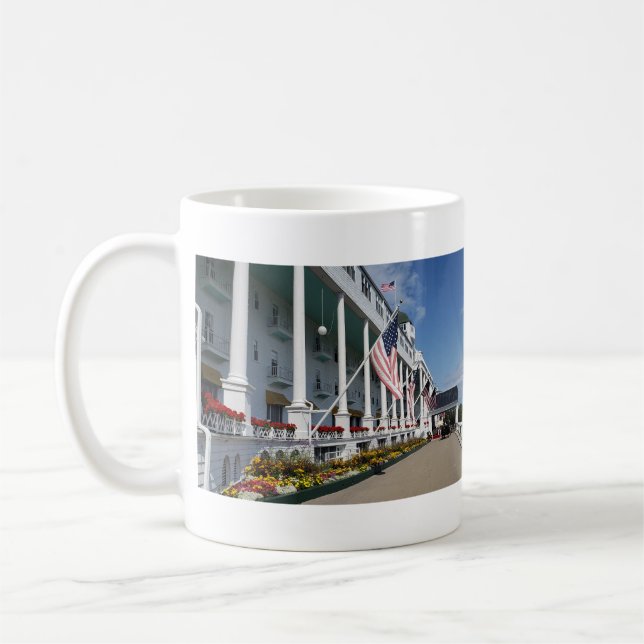 Das Grand Hotel auf der Insel Mackinac, Michigan Kaffeetasse (Links)