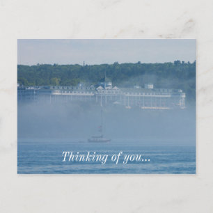 Das Grand Hotel durch den Nebel Postkarte