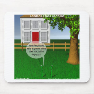 Das Gras ist auf der anderen Seite lustiger Mousepad