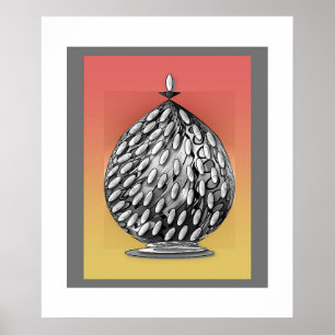 Das Graue Ingwer-Gefäß Kunstposter Poster