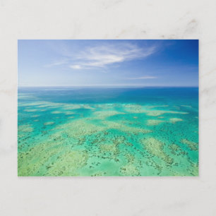 Das Great Barrier Reef, Luftansicht von Green 2 Postkarte