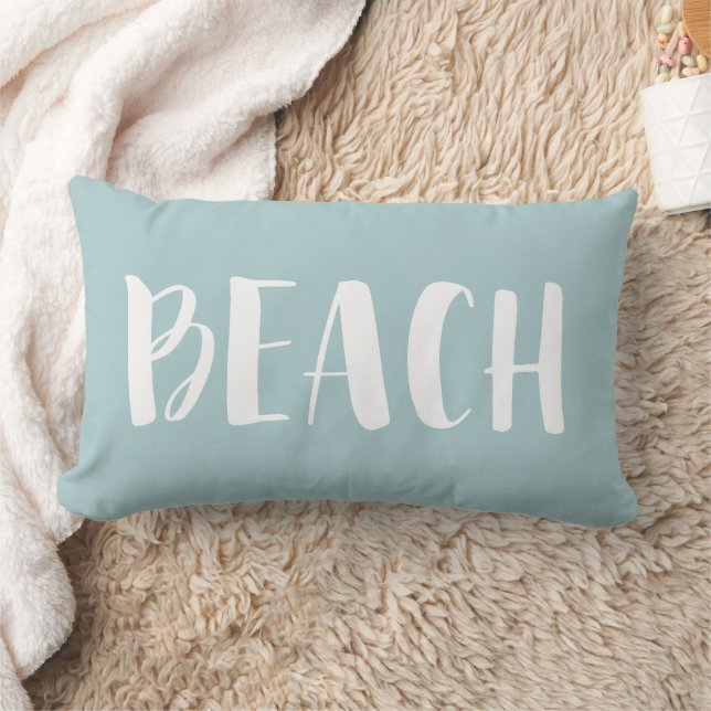Das Green Beach House ist ein Wasserreifen Lendenkissen (Decke)