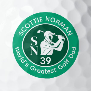 Das Green Golfer Logo "Der größte Golfspieler der  Golfball