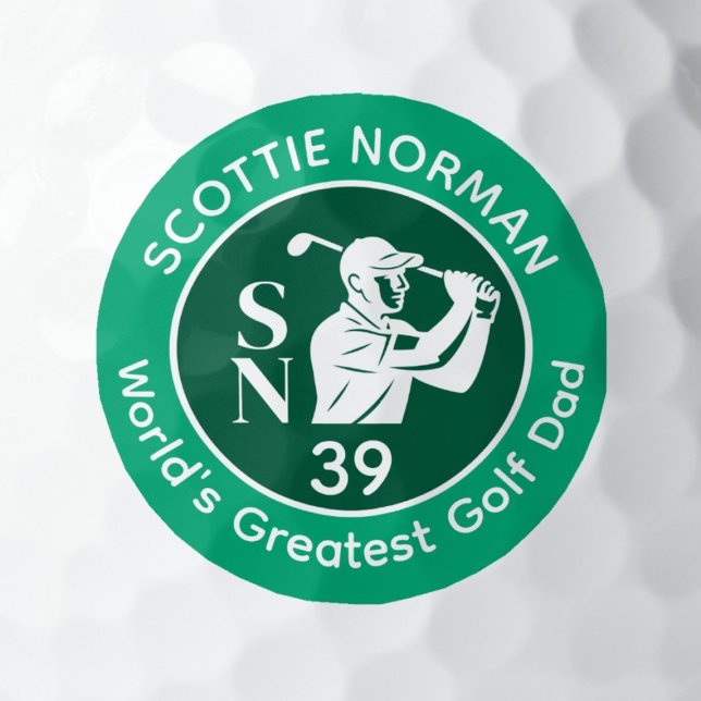 Das Green Golfer Logo "Der größte Golfspieler der  Golfball (Von Creator hochgeladen)
