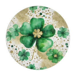 Das Green und Gold St Patrick's Day Kleeblatt Schneidebrett