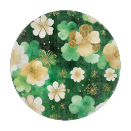 Das Green und Gold St Patrick's Day Kleeblatt Schneidebrett