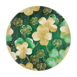Das Green und Gold St Patrick's Day Kleeblatt Schneidebrett