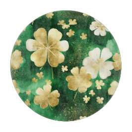 Das Green und Gold St Patrick's Day Kleeblatt Schneidebrett