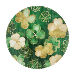 Das Green und Gold St Patrick's Day Kleeblatt Schneidebrett