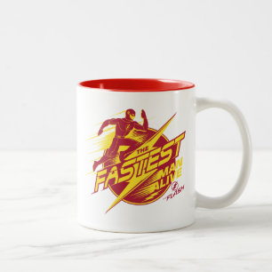 Das grelle   der schnellste Mann lebendig Zweifarbige Tasse