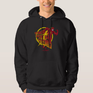 Das grelle "Zeit für einen Held" Grafik Hoodie