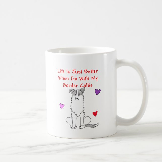 Das Grenzcollie-Leben ist- gerade bessere Tasse (Rechts)
