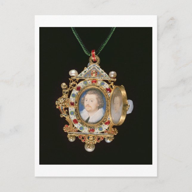 Das Gresley Jewel mit Miniaturporträts von Sir Postkarte (Vorderseite)