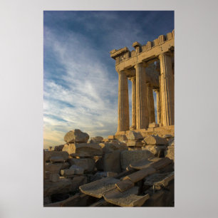 Das griechische Parthenon am Südrand Poster
