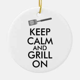 Das Grillen behalten Ruhe und Grill auf Keramikornament