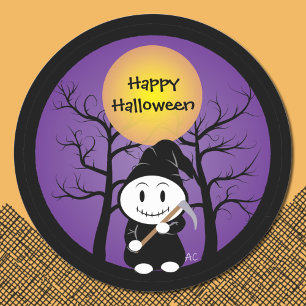 Das grimmige - glückliche Halloween-Aufkleber Runder Aufkleber