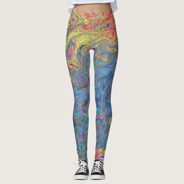 Das Grinch malt Weihnachten Leggings (Vorderseite)