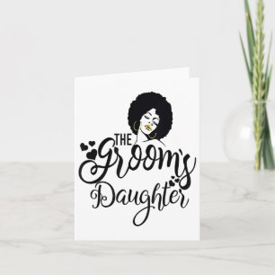 Das Grooms-Tochter-Shirt Black Bride Wedding Brid Karte