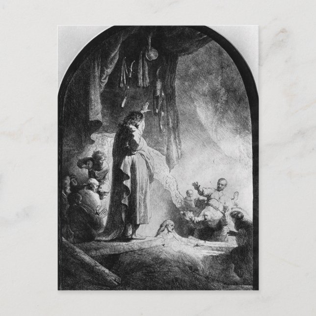 Das große Anheben von Lazarus Postkarte (Vorderseite)